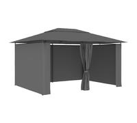 vidaXL Carpa de jardín con cortinas gris antracita 4x3 m