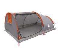 vidaXL Carpa de senderismo resistente al agua para 2 personas, gris y naranja, tienda de campaña moderna, protección de senderismo portátil, equipo exterior resistente a la intemperie, fácil