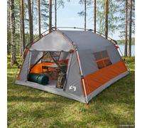 vidaXL Carpa instantánea resistente al agua 4 persona Gris y naranja