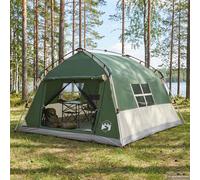 vidaXL Carpa instantánea resistente al agua 4 persona Verde