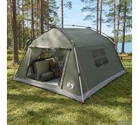 vidaXL Carpa instantánea resistente al agua 4 persona Verde militar
