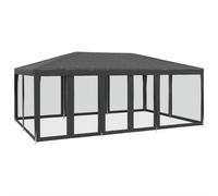 vidaXL Carpa para fiestas 10 paredes – Malla HDPE, Gris antracita 6x4 m