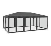 vidaXL Carpa para fiestas 10 paredes – Malla HDPE, Gris antracita 6x4 m