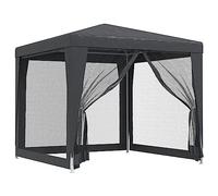 vidaXL Carpa para fiestas 4 paredes malla HDPE gris antracita 2,5x2,5m