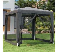 vidaXL Carpa para fiestas 4 paredes malla HDPE gris antracita 2,5x2,5m