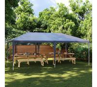 vidaXL Carpa para fiestas, cenador resistente al agua para jardín y terraza, azul 4x6 m