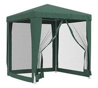 vidaXL Carpa para Fiestas con 4 Paredes de Malla HDPE Verde 2x2 m