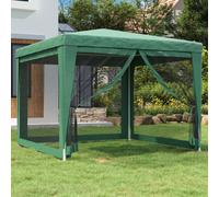 vidaXL Carpa para fiestas con 4 paredes de malla HDPE verde 3x3 m