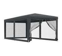 vidaXL Carpa para fiestas 6 paredes de malla HDPE gris antracita 3x6 m