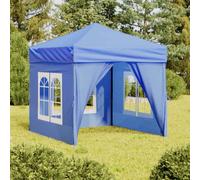vidaXL Carpa para fiestas plegable con paredes laterales azul 2x2 m