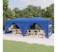 vidaXL Carpa para fiestas plegable con paredes laterales azul 3x6 m