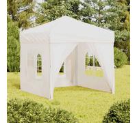 vidaXL Carpa para fiestas plegable con paredes laterales blanco 2x2 m