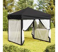 vidaXL Carpa para fiestas plegable con paredes laterales negro 2x2 m