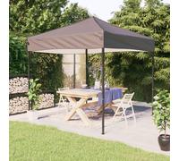 vidaXL Carpa para fiestas plegable gris taupe 2x2 m