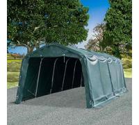vidaXL Carpa para ganado desmontable PVC verde oscuro 550 g/m² 3,3x8 m