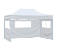 vidaXL Carpa plegable para celebraciones con 3 paredes blanco 291x413x315 cm Blanco