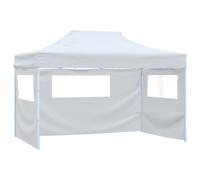 vidaXL Carpa plegable para celebraciones con 3 paredes blanco 291x413x315 cm Blanco