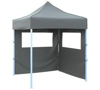 vidaXL Carpa plegable profesional 2 paredes acero gris antracita 2x2 m