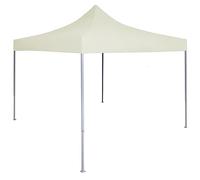 vidaXL Carpa Plegable Profesional Acero Color Crema 2x2 m