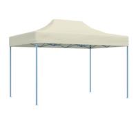 vidaXL Carpa plegable profesional acero color crema 3x4 m