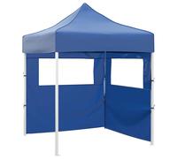 vidaXL Carpa plegable profesional con 2 paredes acero azul 2x2 m