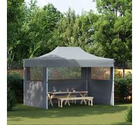 vidaXL Carpa Plegable Profesional con 3 Paredes Acero Celebraciones Color Antracita, Azul, Blanco y mas