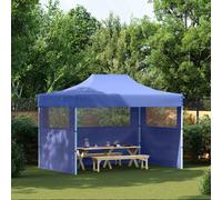 vidaXL Carpa Plegable Profesional con 3 Paredes Acero Celebraciones Color Antracita, Azul, Blanco y mas