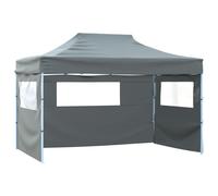vidaXL Carpa Plegable Profesional con 3 Paredes Acero Celebraciones Color Antracita, Azul, Blanco y mas