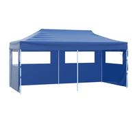 vidaXL Carpa plegable profesional con 4 paredes acero azul 3x6 m