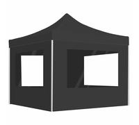 vidaXL Carpa plegable profesional con paredes aluminio gris 2x2 m