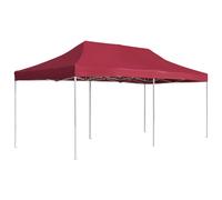 vidaXL Carpa plegable profesional de aluminio Cenador Pagoda 6x3 m Rojo vino tinto