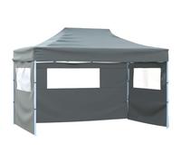 vidaXL Carpa Pleglable 3 Paredes 431x291x315 cm Gris Antracita Toldo Tienda Cenador