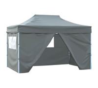 vidaXL Carpa Pleglable Pop-up con 4 Paredes 3x4.5m Gris Antracita Patio Fiesta
