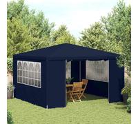 vidaXL Carpa profesional para fiestas con paredes azul 90 g/m² 4x4 m