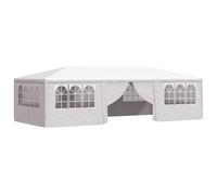 vidaXL Carpa Profesional para Fiestas con Paredes, Cenador para Bodas Acampada, Toldo Resistente al Agua, Carpa de Jardín Terraza, Blanco