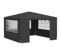 vidaXL Carpa Profesional para Fiestas con Paredes Gris 90 g/m² 4x4 m