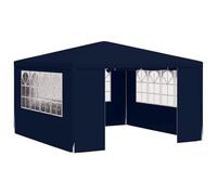 vidaXL Carpa Profesional para Fiestas con Paredes Tienda de Exterior Campamento Toldo de Eventos al Aire Pabellón Gazebo Almacenamiento 4x4m Azul
