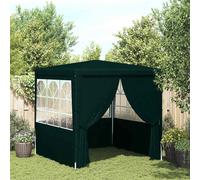 vidaXL Tienda de campaña para fiestas profesional, con paredes laterales, 2x2 metros, color verde, 90 g/m²