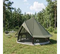 vidaXL Carpa Tipi 4 persona Verde militar Poliéster y Acero