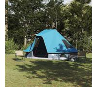 vidaXL Carpa Tipi 6 persona Azul tafetán