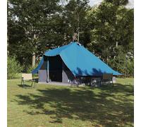 vidaXL Carpa Tipi 8 persona Azul tafetán