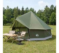 vidaXL Carpa Tipi 8 persona Verde militar Poliéster y Acero