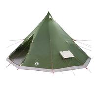 vidaXL Tienda Tipi Familiar 560 x 560 x 300 cm Verde tafetán, resistente al agua, fácil de montar