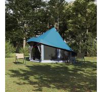 vidaXL Carpa Tipi con techo Azul 404 x 370 x 270 cm tafetán