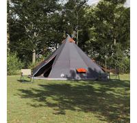 vidaXL Carpa Tipi con techo Familiar 560 x 560 x 300 cm tafetán Gris y naranja