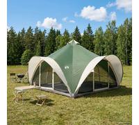 vidaXL Carpa Tipi con techo Verde 18 Personas Poliéster y Acero