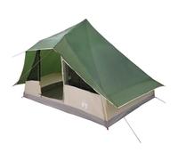 vidaXL Carpa Tipi con Techo Verde 364 x 281 x 257 cm tafetán, Refugio Moderno para Camping, Carpa Familiar, Tipi Amplio, Base ecológica, jardín y terraza