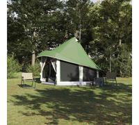 vidaXL Carpa Tipi con techo Verde 404 x 370 x 270 cm tafetán