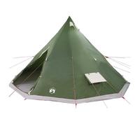 vidaXL Tienda Tipi Familiar 560 x 560 x 300 cm Verde tafetán, resistente al agua, fácil de montar