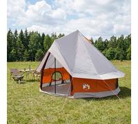 vidaXL Carpa Tipi Gris y naranja 250 x 250 cm Poliéster y Acero